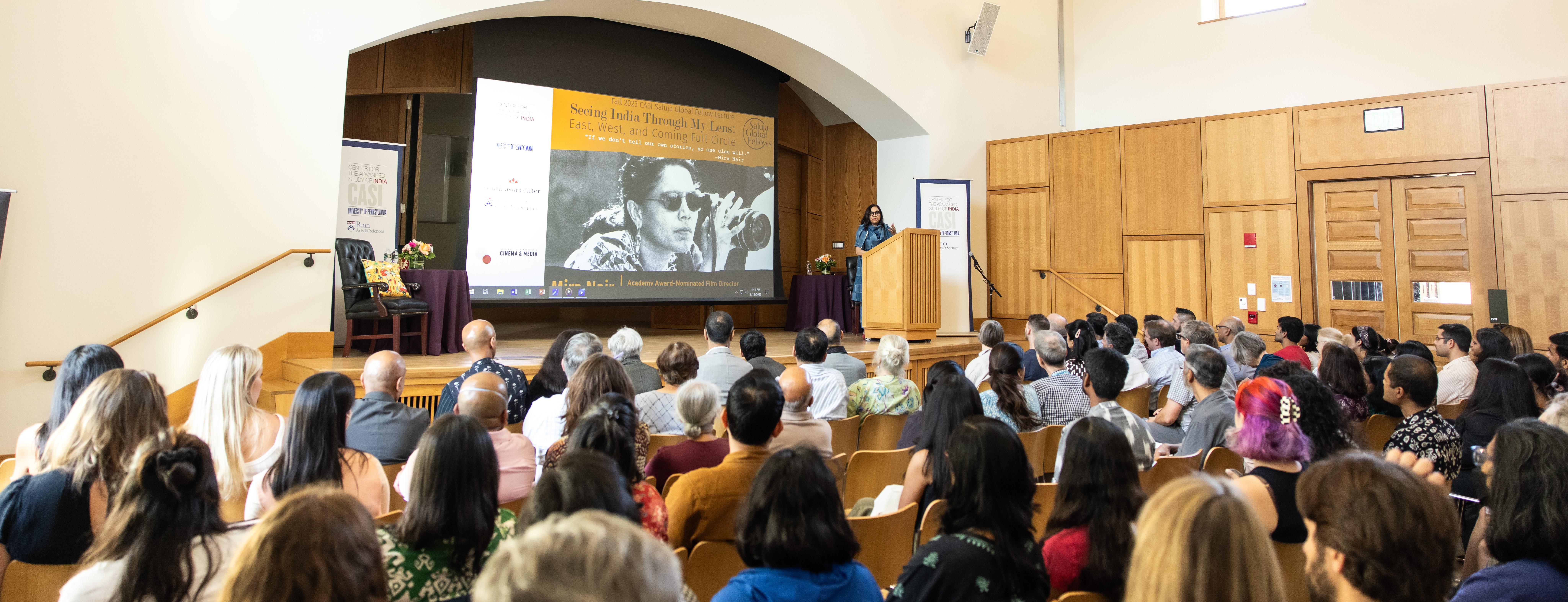 Saluja lecture in auditorium