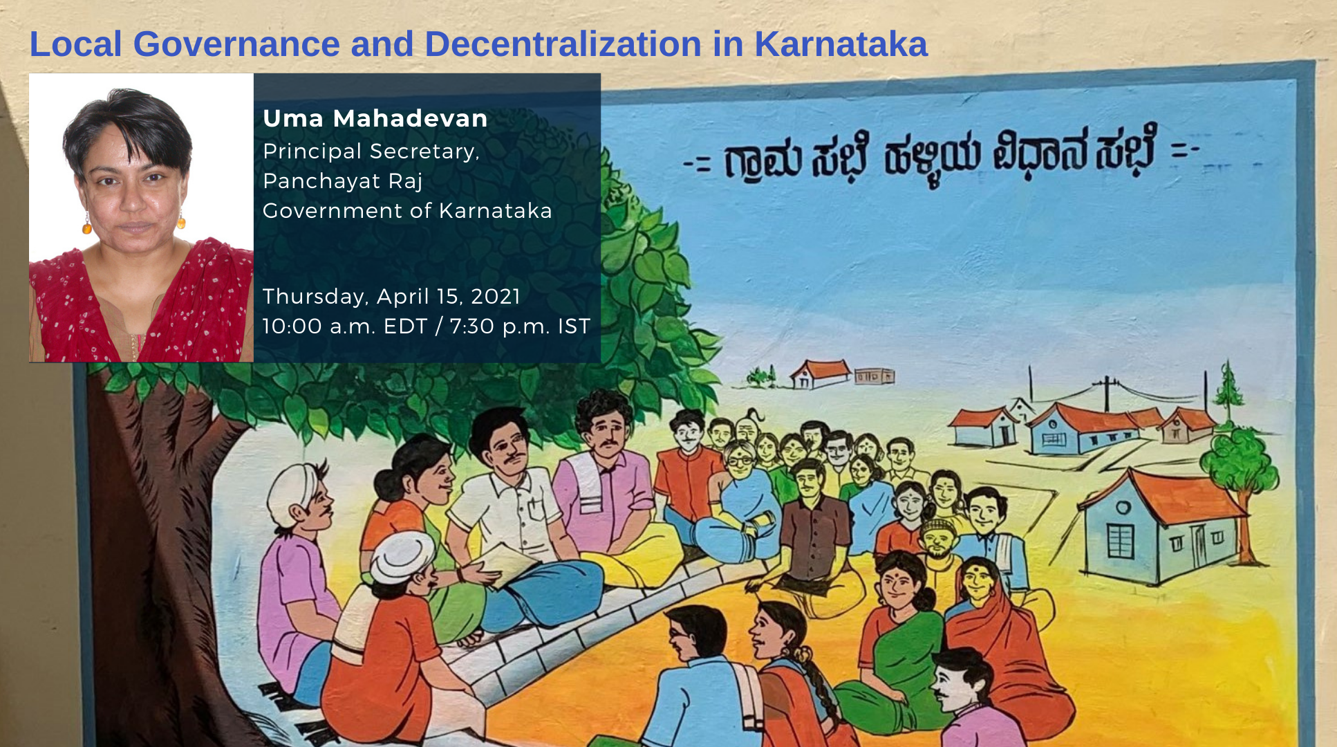 Local Governance and Decentralization in Karnataka Center for the Advanced Study of India (CASI)